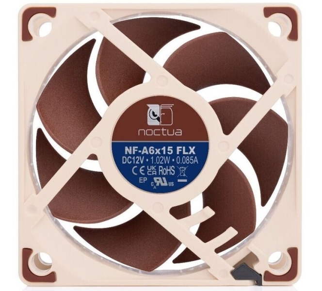 Noctua представила мощные 60-мм корпусные вентиляторы NF-A6x15